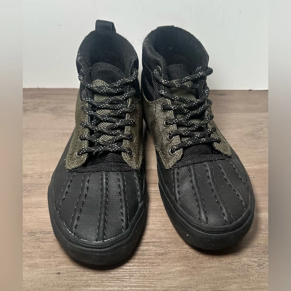 VANS SK8-HI DEL PATO DUCK BOOTS, M 5.5 W 7‎ Green/Black All Weather MTE 360.